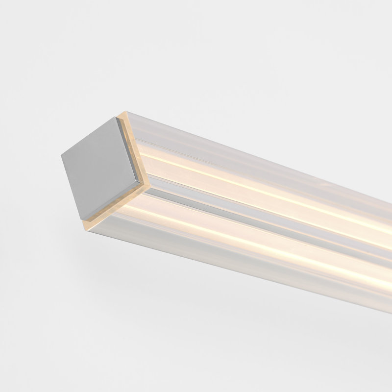 Reiya Square 1 - Light LED Vanity Light, 4.5" H x 36" W x 2.8" D, Chrome