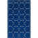 Tapis bleu marine à motif géométrique Debrodie