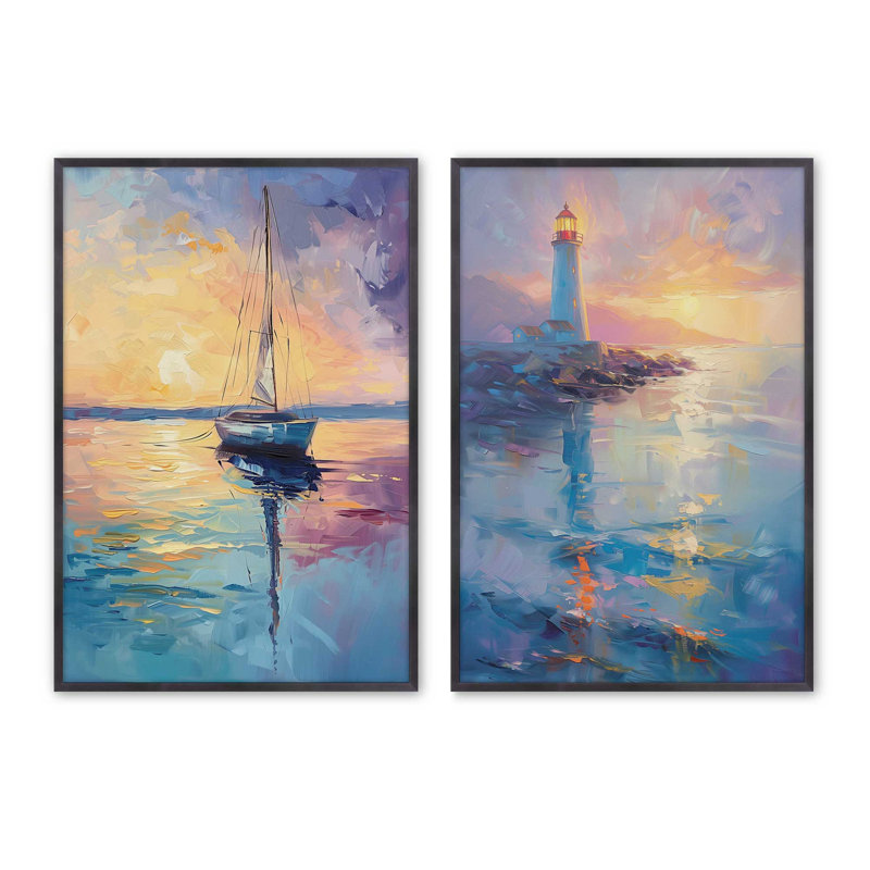 «Sunset Sail» par Golden Glow Interiors 2 - Pièces sur papier, H 15,25 po x l 12,25 po, Zinc patiné