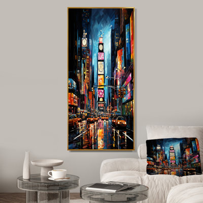 New York City Time square lights II - New York City Framed Wall Art