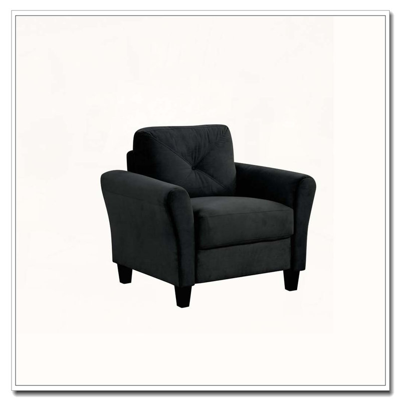Fauteuil d'appoint en velours, Noir