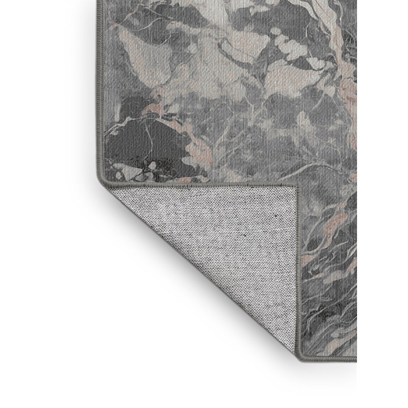 Tapis gris lavable à la machine, Rectangle 2 pi x 3 pi
