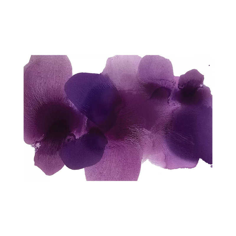 Free Form Purple On White by Hannah Carlson - Wrapped Canvas Gallery-Wrapped Canvas Giclée, 31cm H x 46cm W