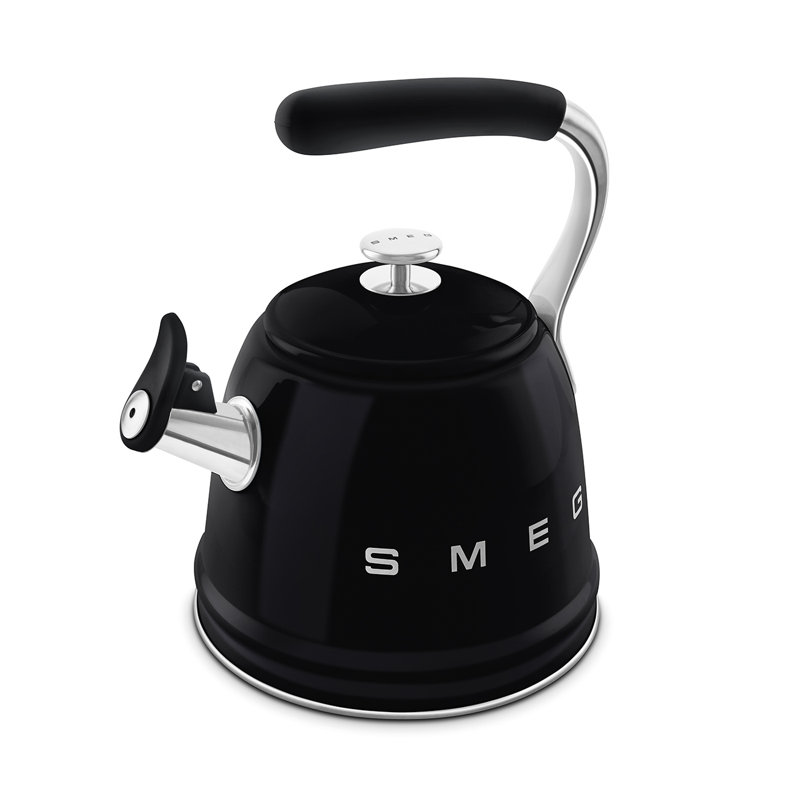SMEG Whistling Stovetop Kettle, Black
