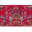 Tapis rouge en laine noué à la main de conception unique de style années 1980 de 9 pi 6 po x 12 pi 11 po Saveena