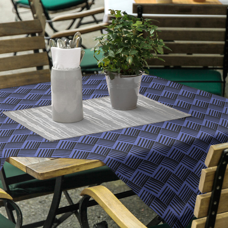 Rayures nattes classiques Nappe, Bleu foncé
