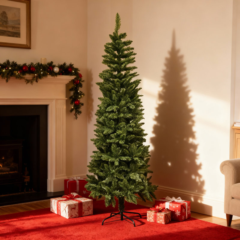 Lighted Artificial Christmas Tree, 8 ft.