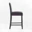 Ensemble de 2 tabourets de bar rembourrés à hauteur de comptoir de 26,25 po avec garniture cloutée, gris anthracite foncé et noyer
