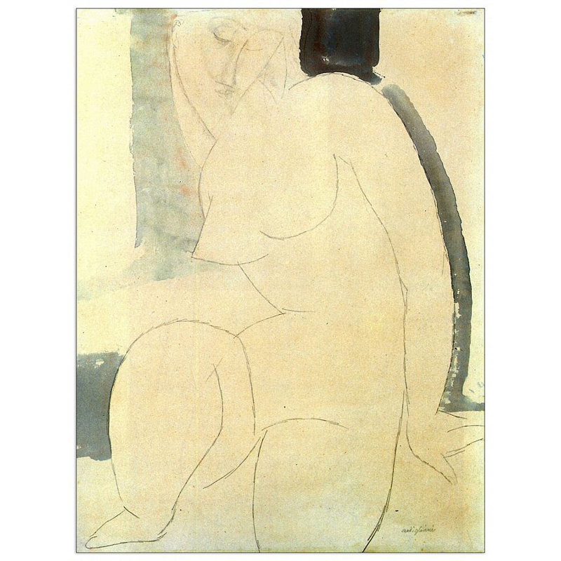 Modigliani Amedeo - Wrapped Canvas Print, 120cm H x 90cm W x 1.8cm D