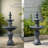 Plourde 2-Tier Classic Pedestal Outdoor Water Fountain with Adjustable Flow, Shallow Basin, and Weather-Resistant Design-710362430