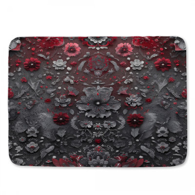 Édredon rouge à motif floral