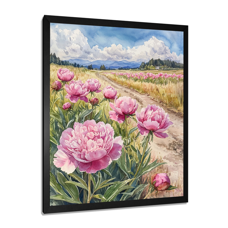 Bryner - impression sur toile florale, Reproduction encadrée d'une seule photo, Noir, noir, noir, noir, H 20 po x l 12 po