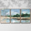 Tropical Shore I, reproduction encadrée sur toile 3 pièces-1201195953-1201195958