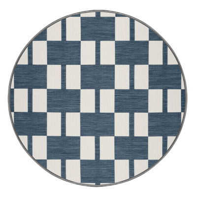 Tapis gris à carreaux lavable à la machine