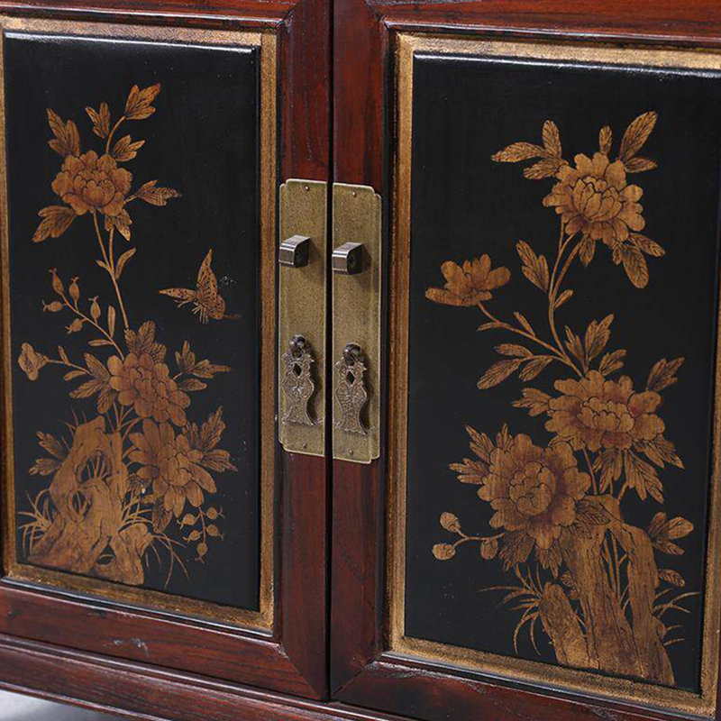 New Chinese Solid Wood Entryway Cabinet