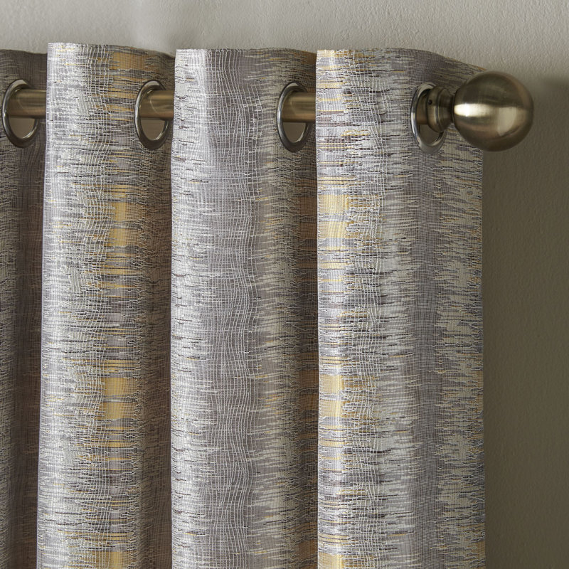 Auberon Eyelet Room Darkening Curtains, Ochre, Width 117 x Drop 229cm