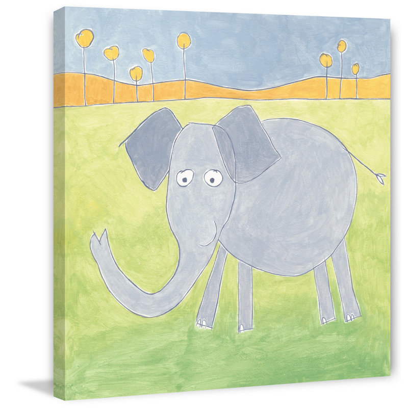 Dart Quinn's Elephant - Painting on Canvas, 45cm H x 45cm W