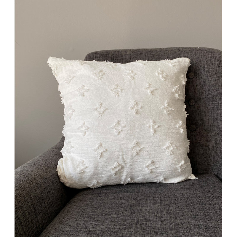  Housse de coussin Floral, Blanc
