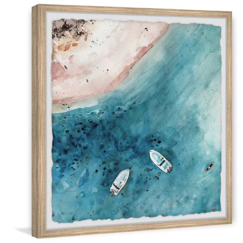 «Ocean From The Top», reproduction sur papier encadrée, H 32 po x l 32 po x P 1,5 po