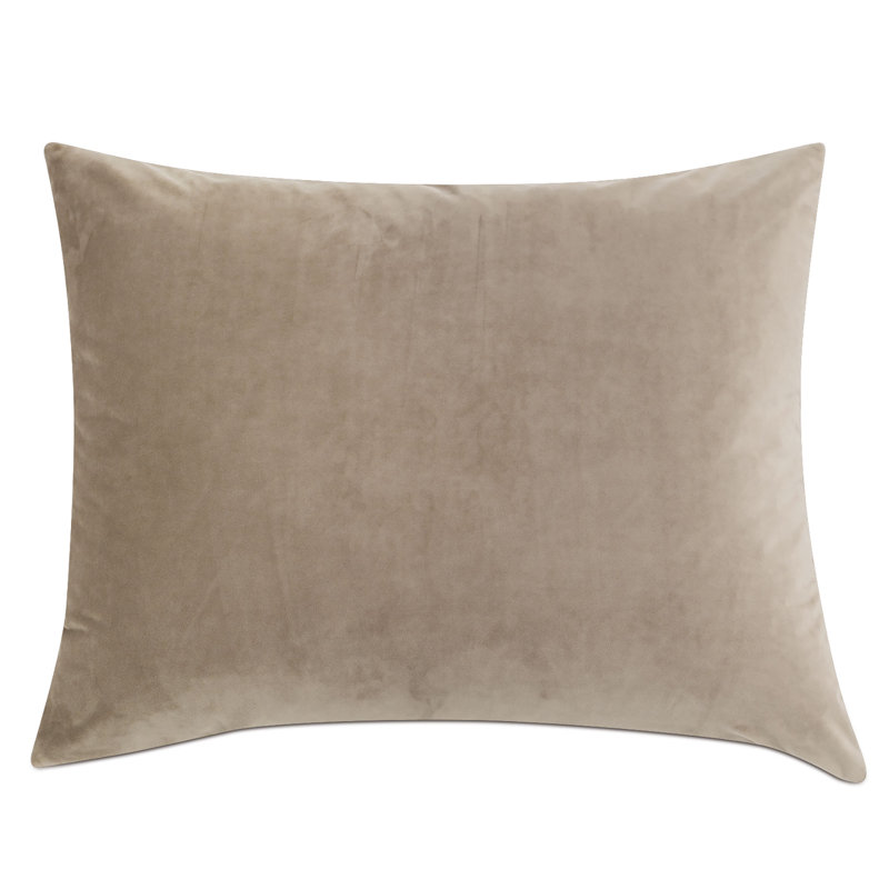 Nova Quilted Velvet Sham, Standard, Fawn
