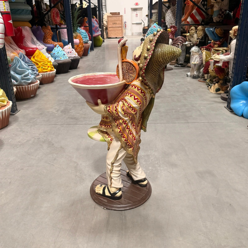 Mexican Cocktail Butler Statue