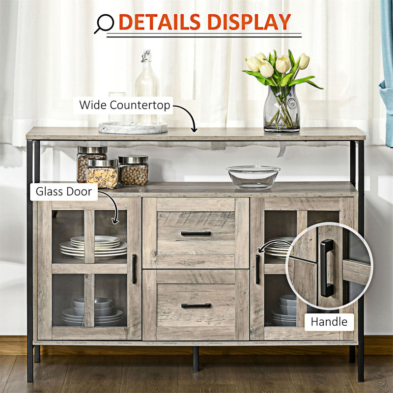 Buffet avec tablettes réglables