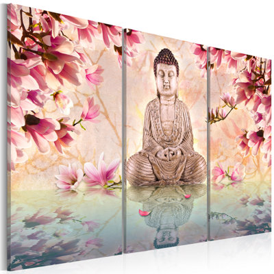 Buddha Meditation - 3 pièces, impression sur toile tendue