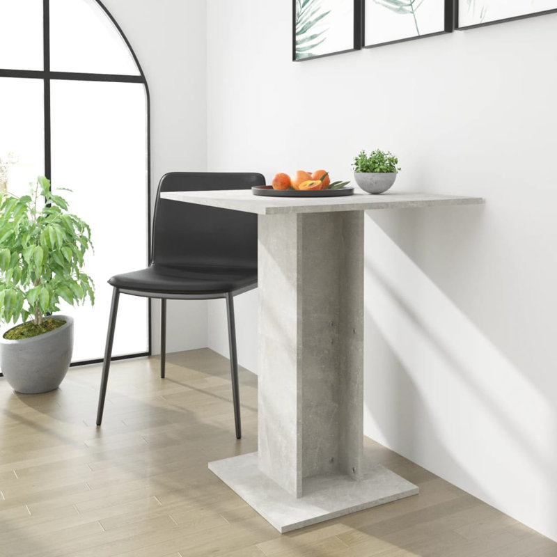 Table bistro en bois manufacturé, Gris béton