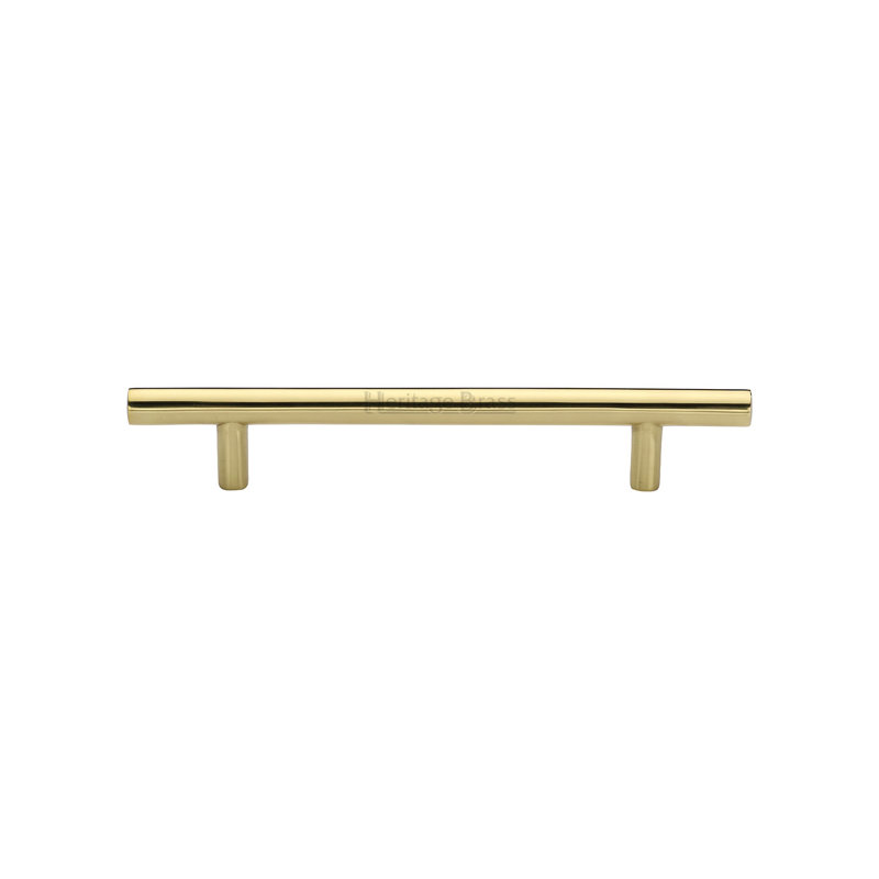 Heritage Brass Heritage Cabinet Pull Bar Design, Polished Brass, 12.8cm H x 1.1cm W x 3.2cm D