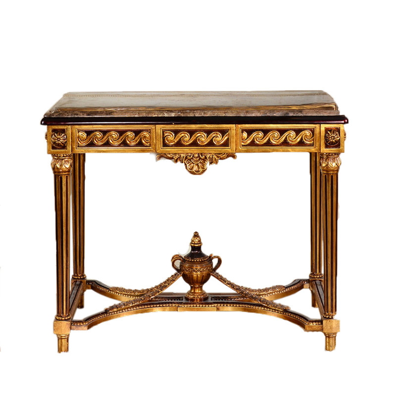 Aurora 48.75'' W Console Table, Black, 	32" H x 48.75" W x 18.88" D