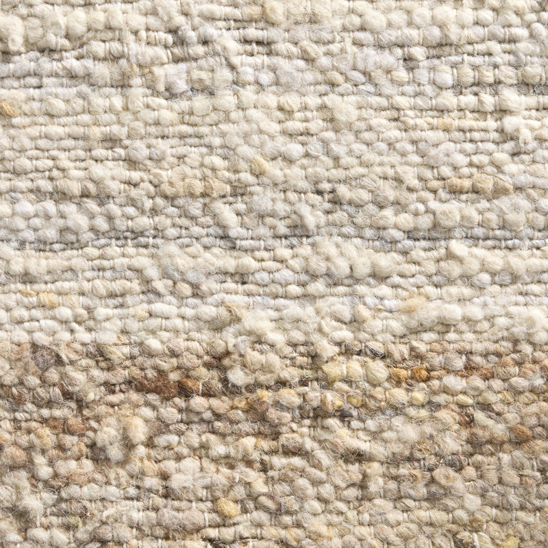 Ivory and Beige Handmade Wool 8' x 10' Area Rug