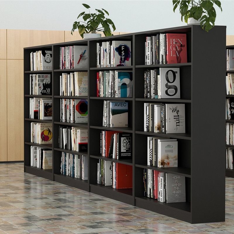 Adjustable Storage Bookcases, Wood Mdf Modern 5 Shelf For Home