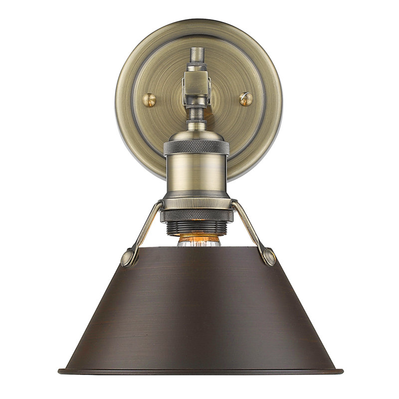 Éclairage pour meuble-lavabo 3 lumières Felda, Bronze huilé, Laiton vieilli