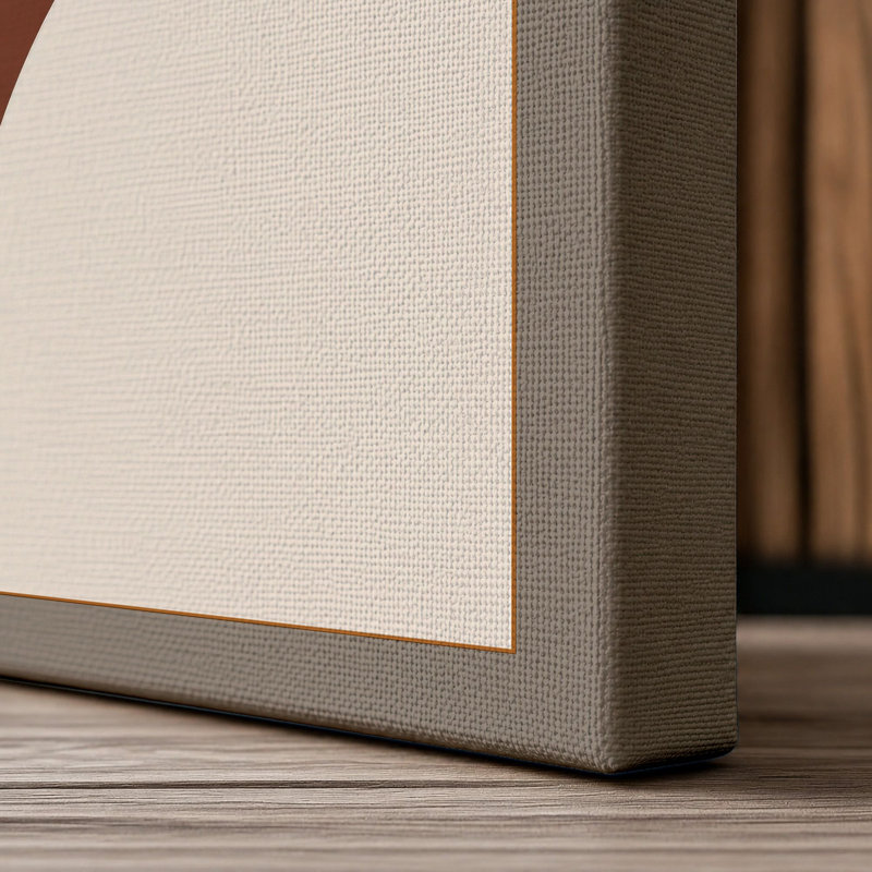 Organic Motion Minimalist - Wrapped Canvas, 36x24 - 91.4 x 61.0 cm, Taupe Border
