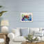 Tortue de mer sur aquarelle, reproduction encadrée sous verre, design par LSR Design Studio-1141120365-1141120366