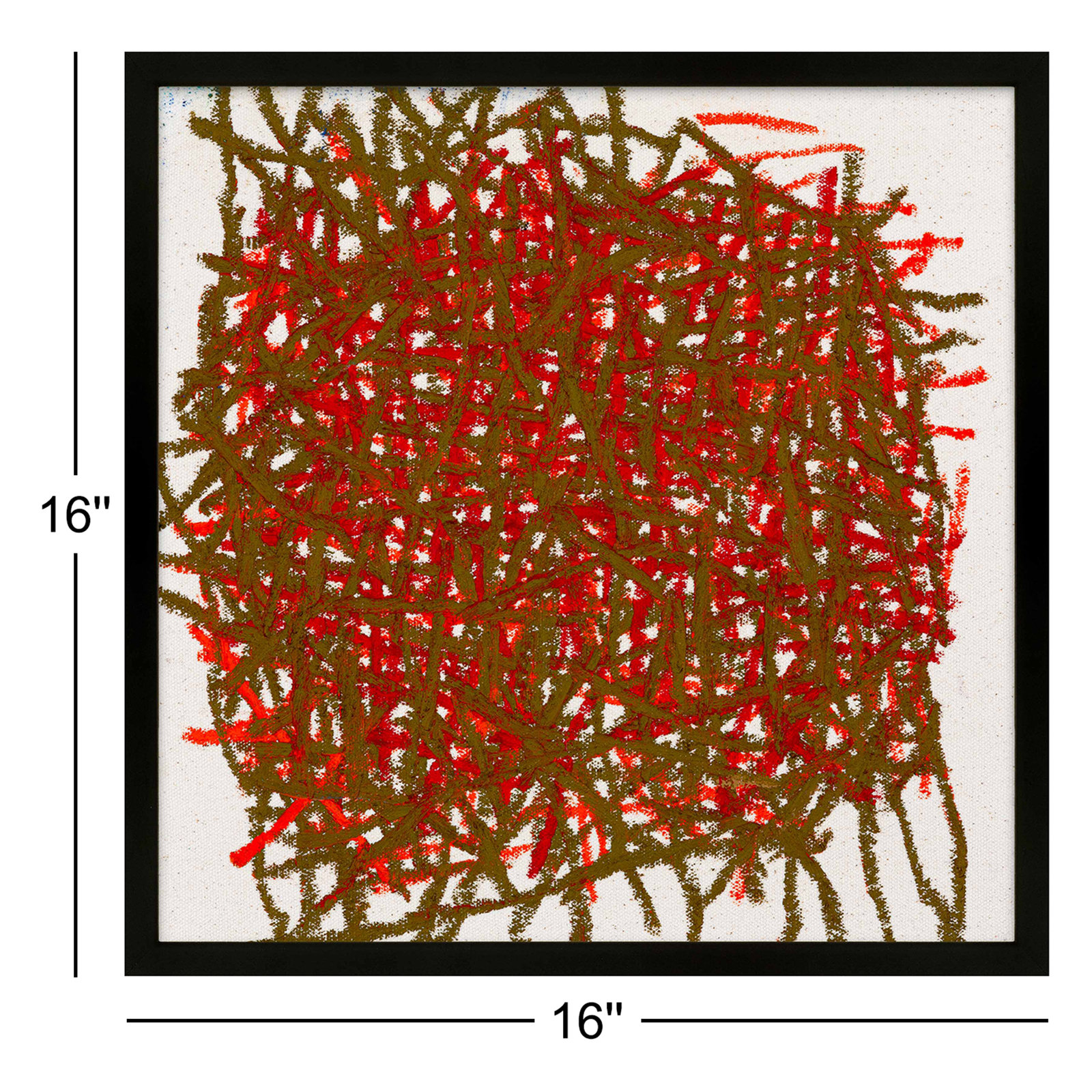 Drewes "Thicket" Print by Stephanie Dennis, Black, 16" H x 16" W  x 1.25" D