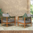 Masayushi Patio Acacia Wood Lounge Chair With Removable Cushions