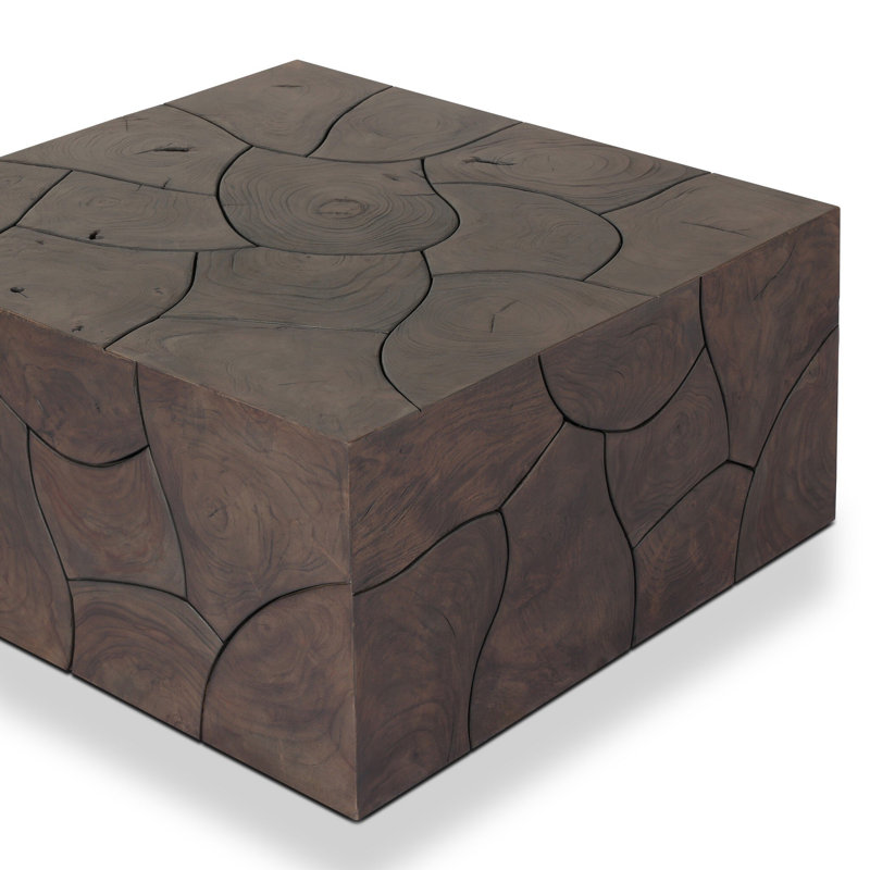Providence Solid Wood Coffee Table, Stained Saddle Brown