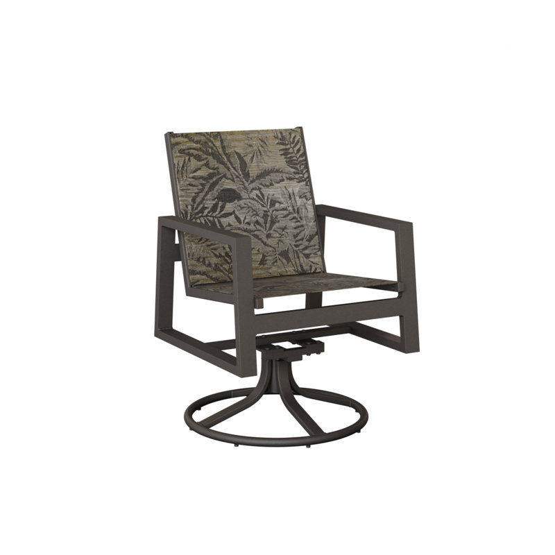 Chaise berçante pivotante en aluminium Ohlson Graphite Speckle, Sumba moka, Graphite moucheté