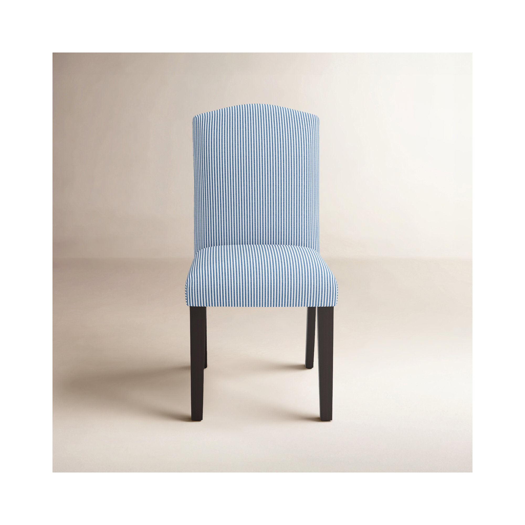 Bellfield Upholstered Side Chair, Prep Stripe Blue