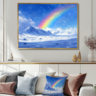 Arc-en-ciel dans l'Arctique I - art mural toile arc-en-ciel