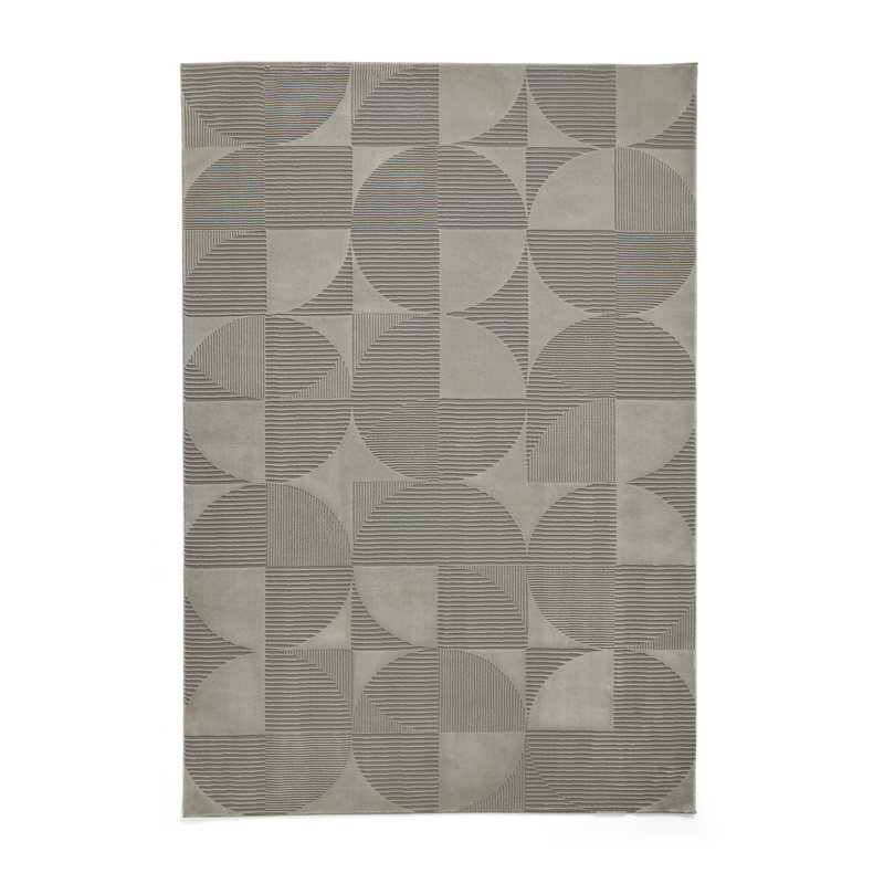 CL - Retro Circles Silver - 120 x 170, Rectangle 80 x 150 cm