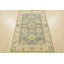 Tapis gris en laine noué à la main de conception unique 3 pi 11 po x 6 pi