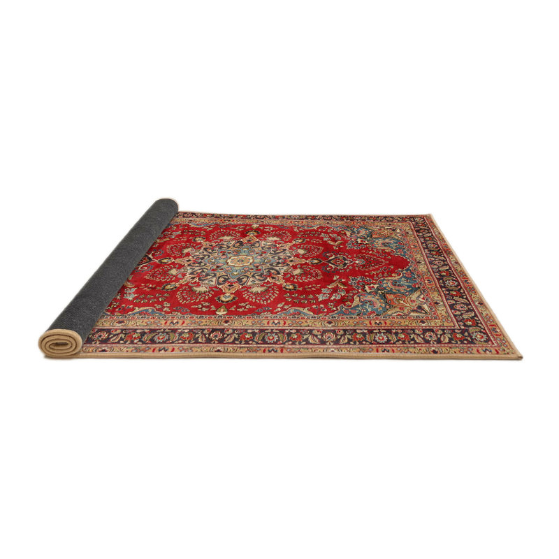 Rouge/brun/Tapis décoratif bleu oriental Tommy-Lee, Carré 6 pi