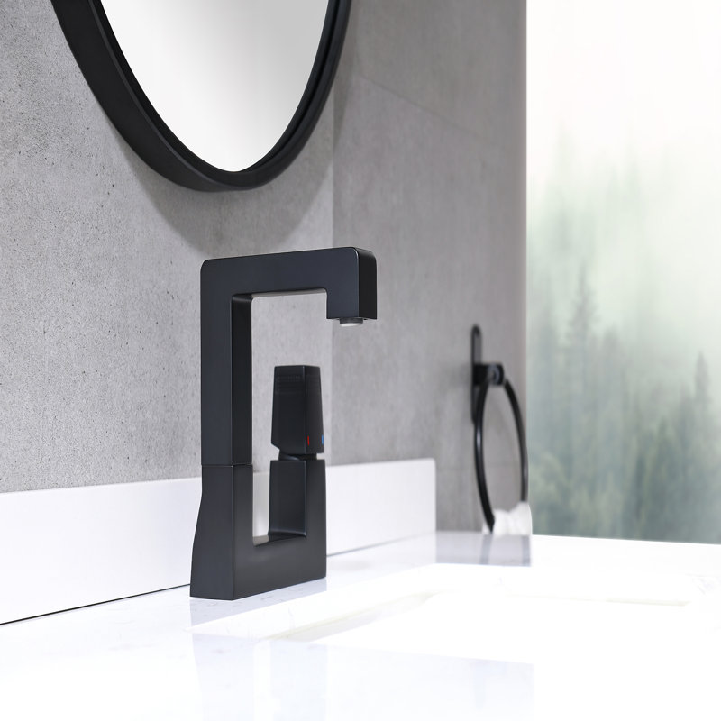 Single-Hole Single-Handle Bathroom Faucet, Matte Black