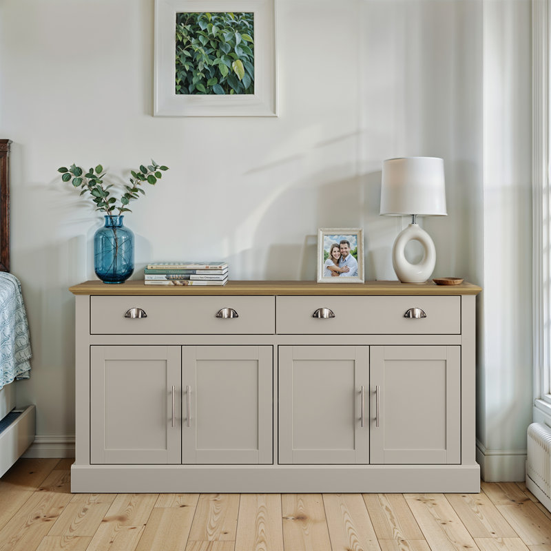 Sufy 4 Door 2 Drawer Sideboard, Gray