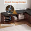Ensemble de table de coin-repas extensible avec bancs et tabourets de rangement, ensemble de table de salle à manger de coin 6 pièces-380661251-380661250-380661500
