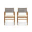Chaises de salle à manger de patio empilables avec design respirant, art moderne simple, ensemble de 2, pieds en métal et dossier en plastique-295546717