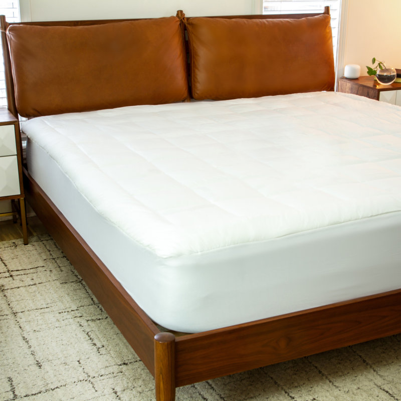 Hadia Mattress Pad Cover Topper - Down Alternative Fill - Fits 8"-21" Mattresses, King