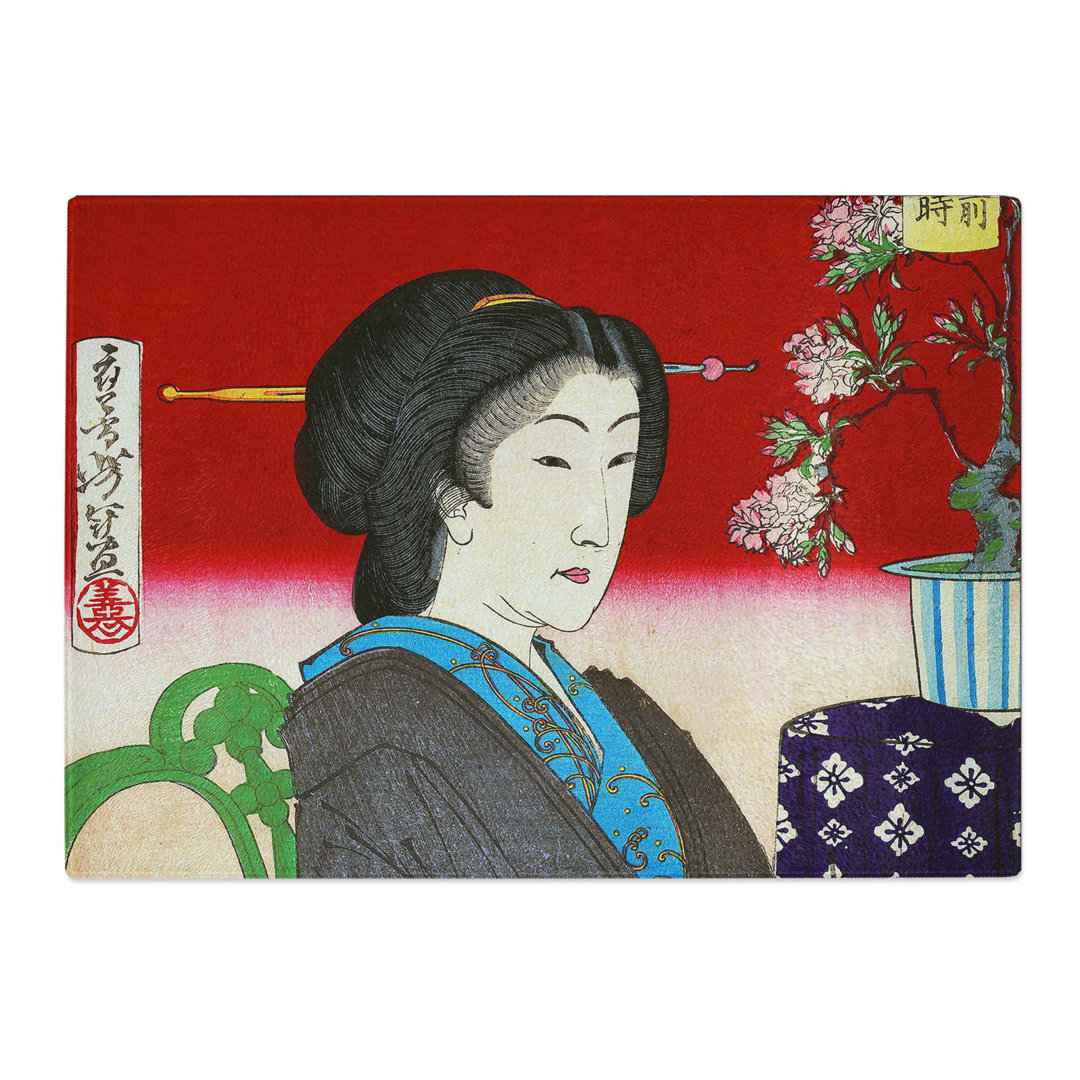 Tempered Glass Shinbashi by Tsukioka Yoshitoshi Chopping Board